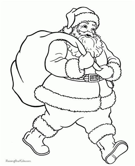 printable santa coloring page