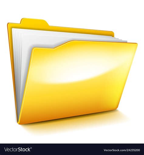 computer folder isolated  white vector image  vectorstock life