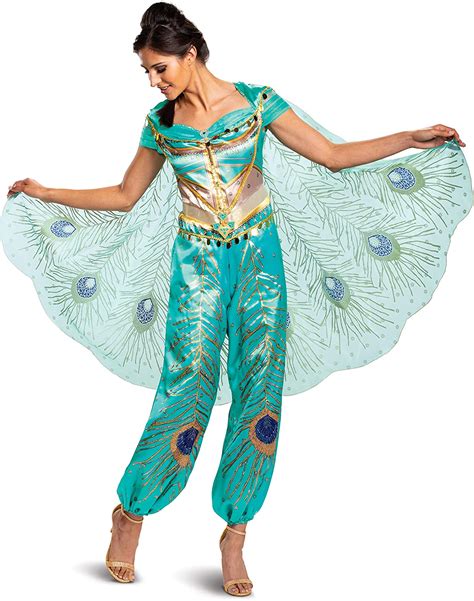 Disney Aladdin Live Action Womens Jasmine Fancy Dress Costume Small