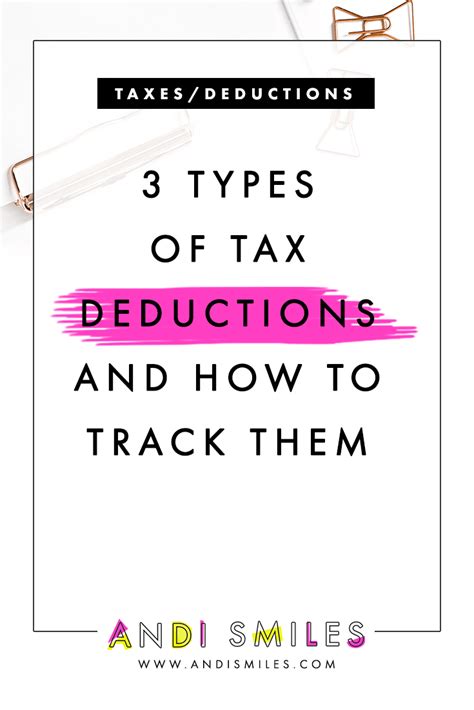 types  tax deductions    track  small business tax