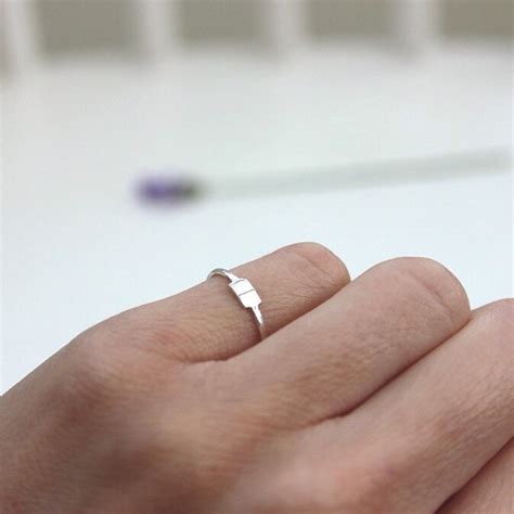 dainty silver signet ring dainty pinky ring for women silver etsy