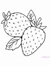 Strawberry Coloring Coloriages sketch template