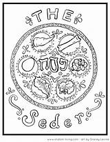 Passover Coloring Pages Seder Plate Jewish Printable Haggadah Adults Messianic Happy Crafts Kids Colouring Color Toddlers Shalom Living Activities School sketch template