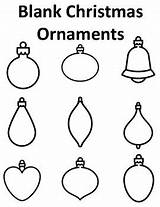 Ornament Ornaments Christmas Coloring Blank Pages Template sketch template