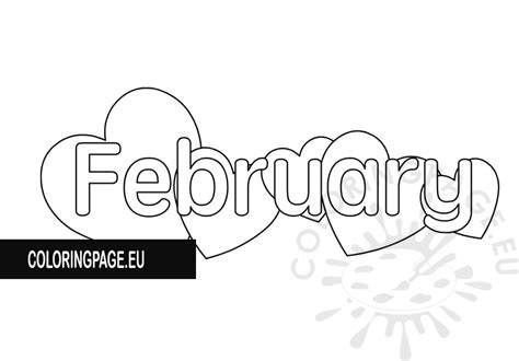 printable month  february coloring page coloring page