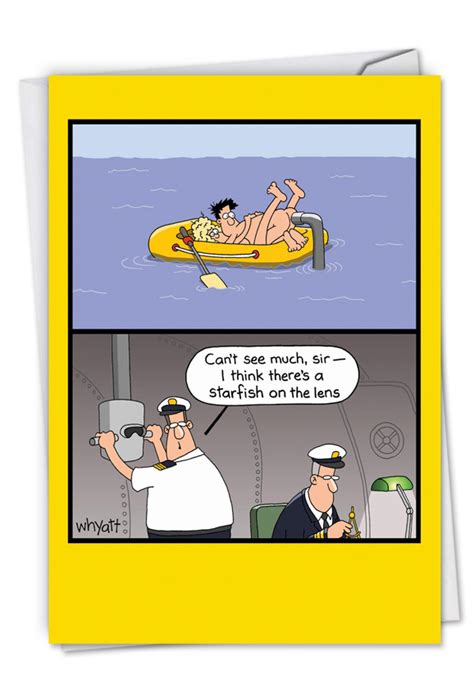 submarine sighting birthday cartoons birthday card