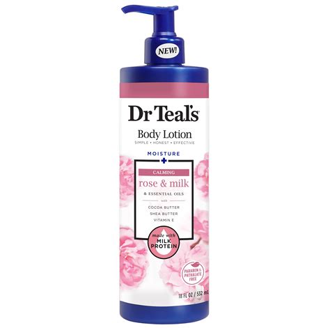 dr teals moisture calming rose milk body lotion  oz walmartcom walmartcom