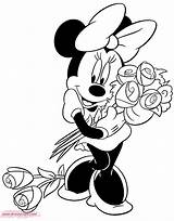 Minnie Coloring Mouse Pages Disney Valentines Valentine Drawing Colouring Sheets Roses Disneyclips Kids Pencil Clipart Large Book Winnie Bouquet Getdrawings sketch template