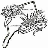 Connecticut Coloring Map State Pages Printable Symbols Supercoloring Kids Colouring Stops Service Flag Crafts States Vendors Categories sketch template