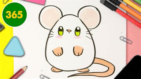 comment dessiner une souris kawaii dessins kawaii faciles apprendre
