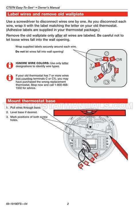 honeywell ctn thermostat owners manual