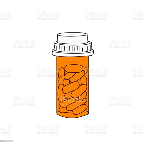 pills bottle vector illustration stock illustration download image