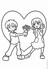 Coloring Valentines Pages Valentine sketch template