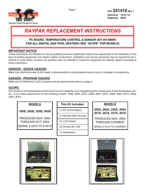 raypak rp digital gas spa  pool heater electrical wiring thermostat