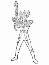 Ultraman Coloring sketch template