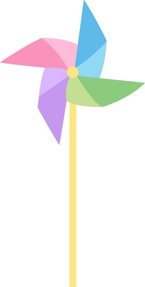 pastel colored pinwheel  clip art
