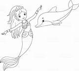 Dolphin Mermaid sketch template