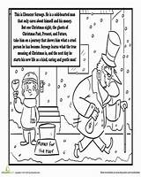 Carol Christmas Pages Dickens Scrooge Coloring Charles Ebenezer Colouring Book Mickey Man Color Cold Barbie Night Story Worksheet Worksheets School sketch template