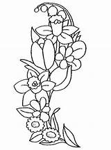 Desene Flori Colorat Narcise sketch template