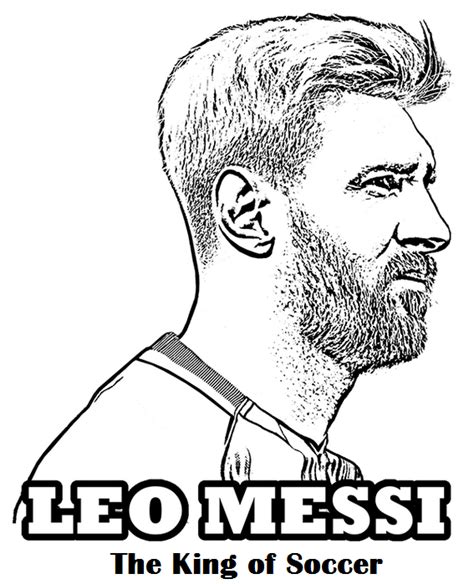 messi  king  football soccer coloring page sports coloring pages