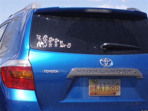 funny sticker car owner writes position open above stick figure of spouse