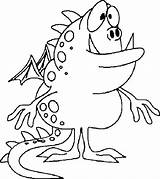 Cute Monsters Drawing Coloring Monster Pages Friendly Little Getdrawings sketch template