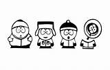 South Park Coloring Pages Color Kids Children Print Printable Characters sketch template