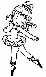 Coloring Pages Ballerina Girl Dancing Dance Little Chibi Colorir Para Funny Ballet Bailarina Desenho Print Color Desenhos Coloringsky Button Using sketch template