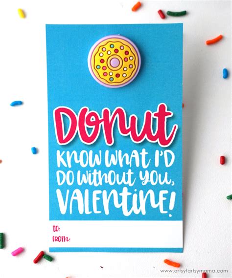 printable donut valentines artsy fartsy mama