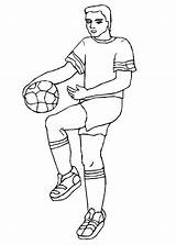 Soccer Coloring Player Pages Print Color Kids sketch template