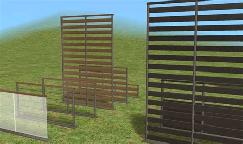 mod  sims lirunchiks modern fences set recolours modern fence