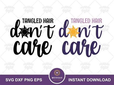 tangled hair don t care svg rapunzel quote vectorency