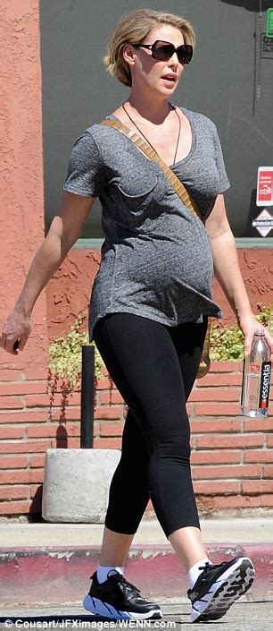 Pregnant Katherine Heigl Can T Hide That Huge Bump On Fitness Walk With