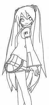 Miku Hatsune Vocaloid Yandere Vocaloids Getcolorings sketch template