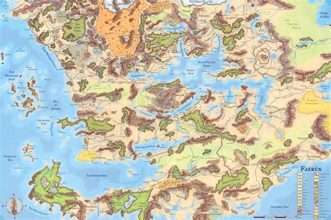 faerun mapa de fantasia criaturas fantasticas reinos olvidados