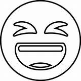 Emoji Laugh Bestcoloringpagesforkids Risada sketch template