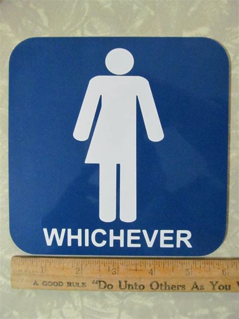 Funny Unisex Bathroom Restroom Sign Self Adhesive By