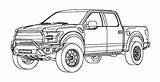Raptor Ford Coloring Pages Truck Mewarnai Mobil Printable Gambar Hunter Cars sketch template