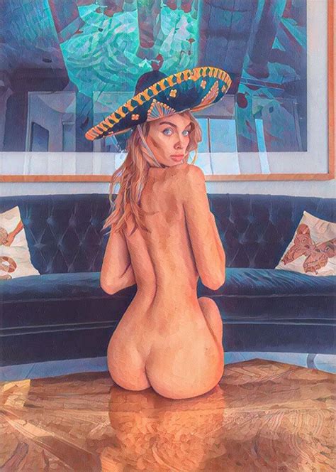 Nude Art Babe With Sombrero Ettadevil