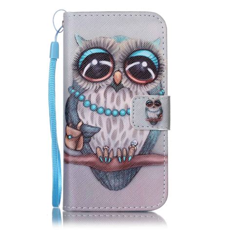Owl Flower Pu Leather Case For Iphone 6 Cover Coque Case