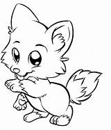 Cartoon Foxes Fox Coloring Cute Cliparts Pages Printable Color Anime Attribution Forget Link Don Colour Animal sketch template