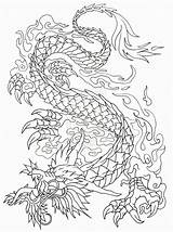 Dragon Tattoo Japanese Drawing Designs Outline Tattoos Chinese Line Paper Deviantart Outlines Drawings Dragons Head Stencils Men Sleeve Women Coloring sketch template
