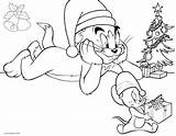 Jerry Tom Coloring Pages Christmas Cartoon Drawing Kids Printable Cat Color Cool2bkids Getcolorings Print Trending Days Last Getdrawings sketch template