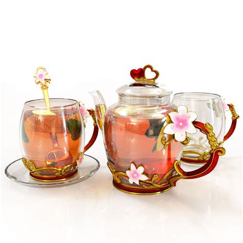 concept handmade tea set  model