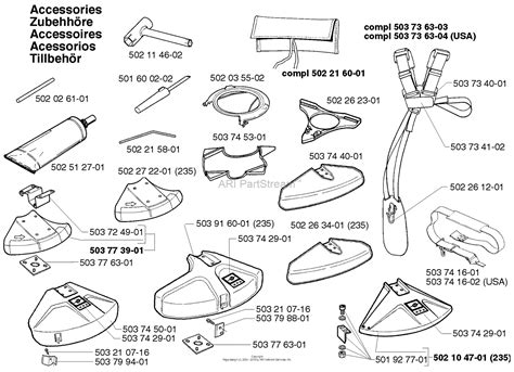 husqvarna     parts diagram  accessories