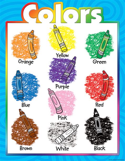 colors chart tcr teacher created resources