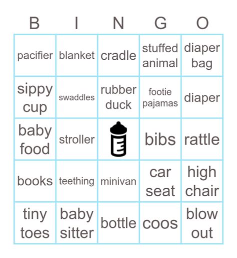 baby bingo bingo card