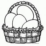 Uova Pasqua Cesta Semplice Disegno Pasquale Salvato Gallina sketch template