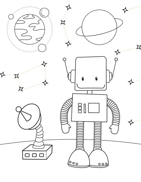 printable robot coloring pages boy  girl robots