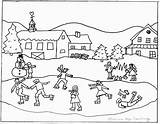 Coloring Winter Scene Pages Printable Village Beach Scenes Landscape Colouring Kids Drawing Christmas Sheets Getcolorings Print Adult Color Disney Popular sketch template